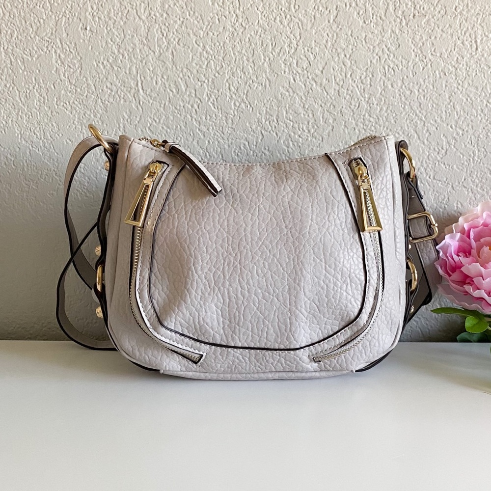 Jessica Simpson Roxanne Convertible Crossbody Shoulder Bag Pebble Quartz